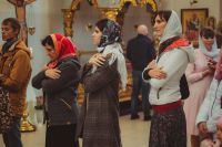 Божественная литургия в селе Займо-Обрыв