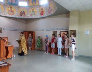 Молебен в областной клинической больнице