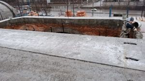 Перекрыли второй уровень колокольни