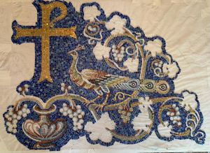 Мозаичное панно на фасад административного здания