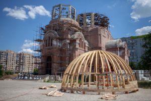Собираем каркас для опалубки свода колокольни