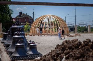 Собираем каркас для опалубки свода колокольни