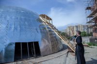 Установка опалубки куполов