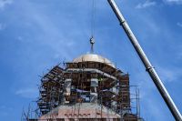 Установка опалубки куполов