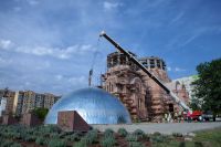 Установка опалубки куполов