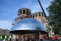 Установка опалубки куполов