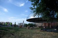 Установка опалубки куполов