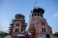 Установка опалубки куполов