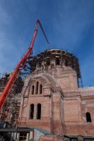 Заливка бетоном большого купола