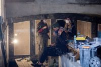 Мозаика на входе в храм