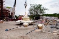 Установка надглавных крестов