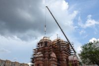 Установка надглавных крестов