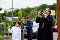 Установка надглавных крестов