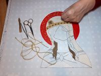 Риза на икону святой праведной Тавифы