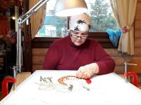 Риза на икону святой праведной Тавифы